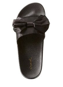 Satin Bow Slide Sandels